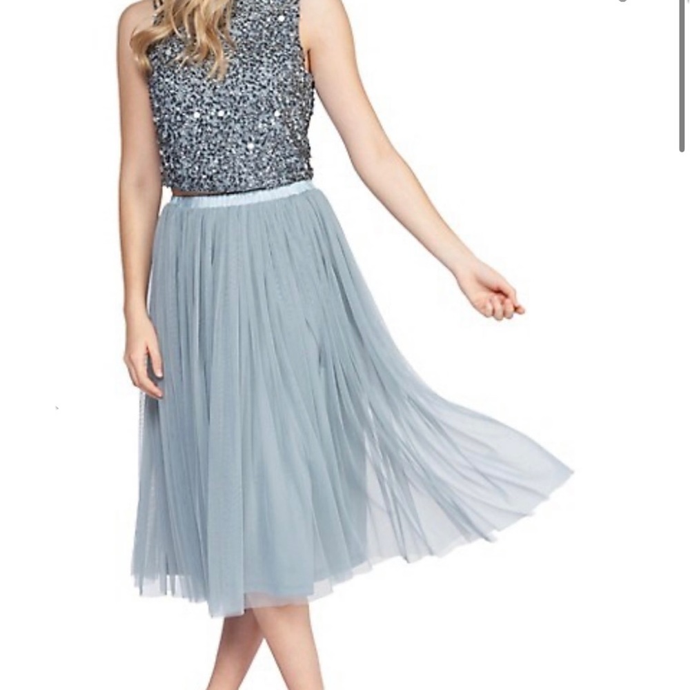 Occasion by DEX Small 2-Piece Dress (beaded top and mesh skirt)